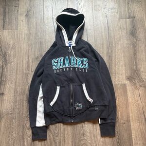 Y2K San Diego Sharks Zip Up Hoodie